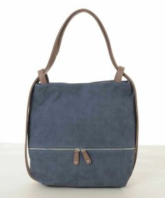 MK MICHEL KLEIN BAG / エムケーミッシェルクランバッグ トートバッグ | [2WAY/A4収納可]デニム風デザイン変形トートバッグ