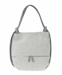 MK MICHEL KLEIN BAG / エムケーミッシェルクランバッグ トートバッグ | [2WAY/A4収納可]デニム風デザイン変形トートバッグ