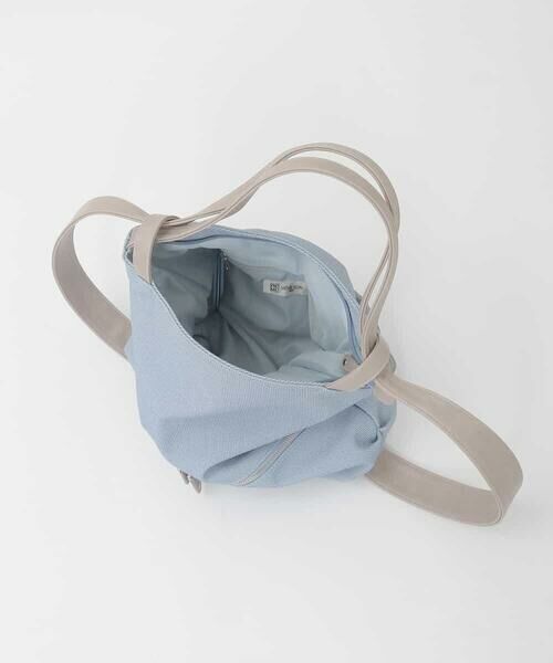 MK MICHEL KLEIN BAG / エムケーミッシェルクランバッグ トートバッグ | [2WAY/A4収納可]デニム風デザイン変形トートバッグ | 詳細2
