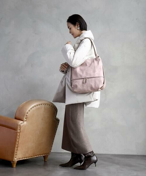 MK MICHEL KLEIN BAG / エムケーミッシェルクランバッグ トートバッグ | [2WAY/A4収納可]デニム風デザイン変形トートバッグ | 詳細15