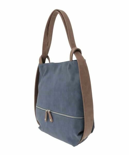 MK MICHEL KLEIN BAG / エムケーミッシェルクランバッグ トートバッグ | [2WAY/A4収納可]デニム風デザイン変形トートバッグ | 詳細2