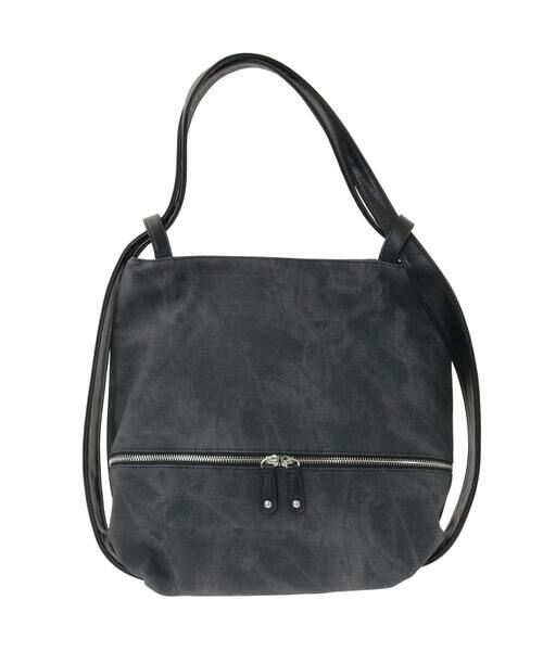 MK MICHEL KLEIN BAG / エムケーミッシェルクランバッグ トートバッグ | [2WAY/A4収納可]デニム風デザイン変形トートバッグ | 詳細20