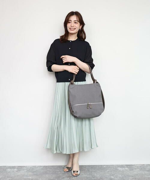MK MICHEL KLEIN BAG / エムケーミッシェルクランバッグ トートバッグ | [2WAY/A4収納可]布帛風デザイン変形トートバッグ | 詳細26