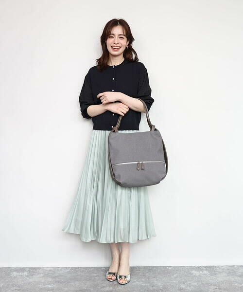 MK MICHEL KLEIN BAG / エムケーミッシェルクランバッグ トートバッグ | [2WAY/A4収納可]布帛風デザイン変形トートバッグ | 詳細27