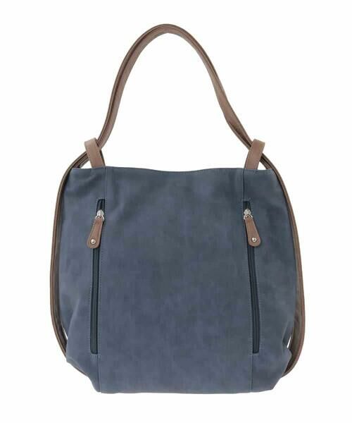 MK MICHEL KLEIN BAG / エムケーミッシェルクランバッグ トートバッグ | [2WAY/A4収納可]デニム風デザイン変形トートバッグ | 詳細3