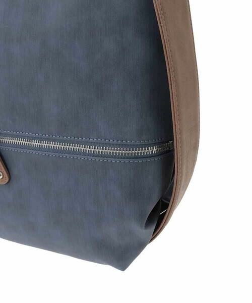 MK MICHEL KLEIN BAG / エムケーミッシェルクランバッグ トートバッグ | [2WAY/A4収納可]デニム風デザイン変形トートバッグ | 詳細6