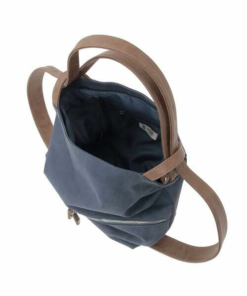 MK MICHEL KLEIN BAG / エムケーミッシェルクランバッグ トートバッグ | [2WAY/A4収納可]デニム風デザイン変形トートバッグ | 詳細9