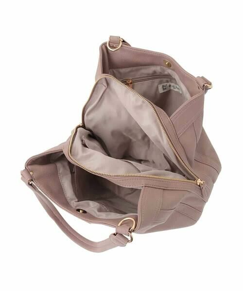 MK MICHEL KLEIN BAG / エムケーミッシェルクランバッグ トートバッグ | [2WAY]合成皮革タックデザインバッグ | 詳細12
