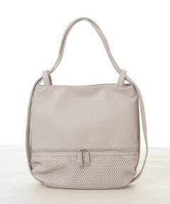 MK MICHEL KLEIN BAG / エムケーミッシェルクランバッグ トートバッグ | [2WAY]パンチングデザイン変形トートバッグ