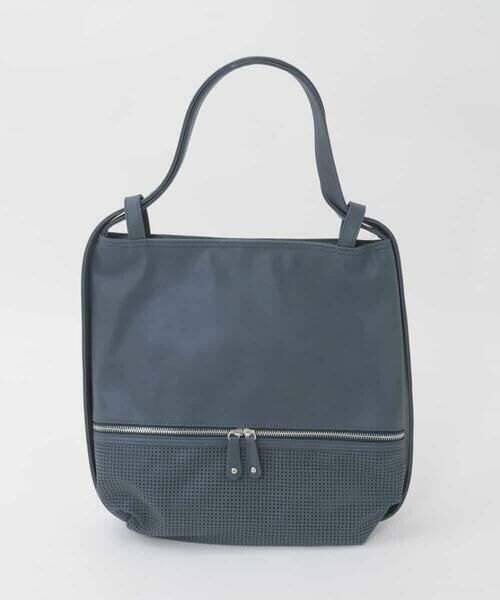 MK MICHEL KLEIN BAG / エムケーミッシェルクランバッグ トートバッグ | [2WAY]パンチングデザイン変形トートバッグ（ネイビー）
