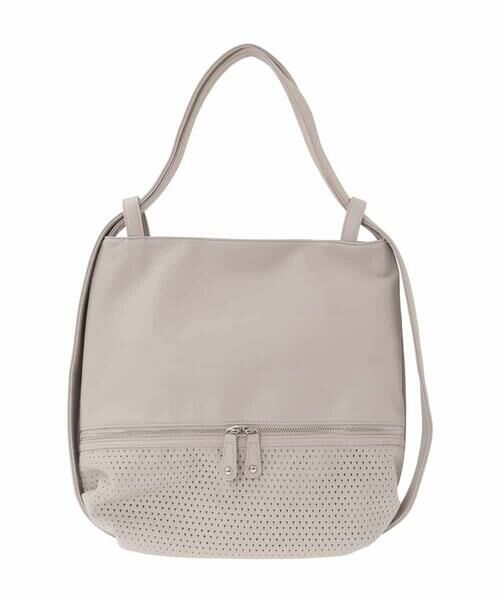 MK MICHEL KLEIN BAG / エムケーミッシェルクランバッグ トートバッグ | [2WAY]パンチングデザイン変形トートバッグ | 詳細1