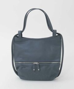MK MICHEL KLEIN BAG / エムケーミッシェルクランバッグ トートバッグ | [2WAY]パンチングデザイン変形ミニトートバッグ