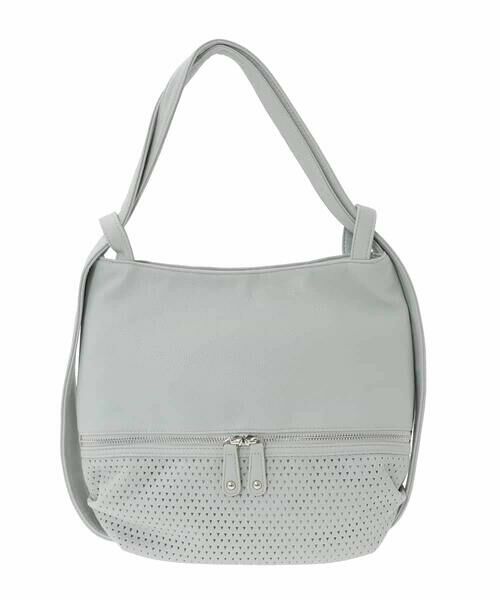 MK MICHEL KLEIN BAG / エムケーミッシェルクランバッグ トートバッグ | [2WAY]パンチングデザイン変形ミニトートバッグ | 詳細1