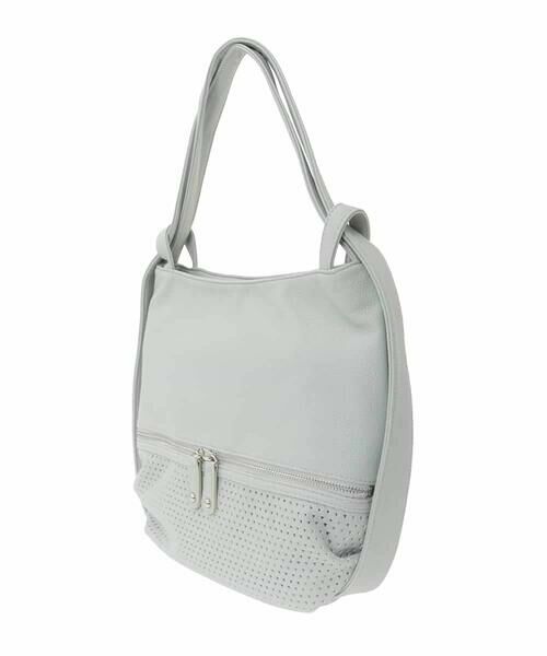 MK MICHEL KLEIN BAG / エムケーミッシェルクランバッグ トートバッグ | [2WAY]パンチングデザイン変形ミニトートバッグ | 詳細2