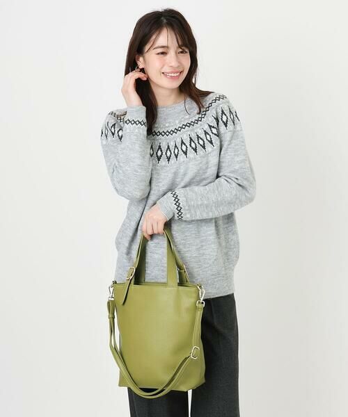 MK MICHEL KLEIN BAG / エムケーミッシェルクランバッグ トートバッグ | [2WAY]合成皮革バケットデザイントートバッグ | 詳細4