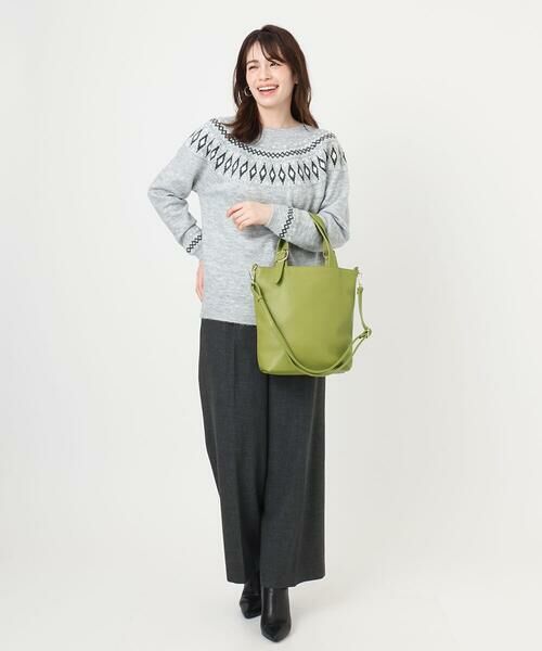 MK MICHEL KLEIN BAG / エムケーミッシェルクランバッグ トートバッグ | [2WAY]合成皮革バケットデザイントートバッグ | 詳細5