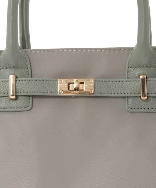 MK MICHEL KLEIN BAG / エムケーミッシェルクランバッグ トートバッグ | [2WAY/撥水加工]異素材ベルトデザインスクエアバッグ | 詳細11