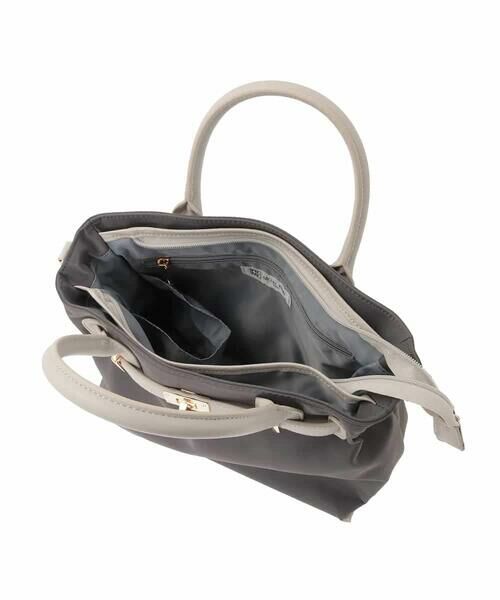 MK MICHEL KLEIN BAG / エムケーミッシェルクランバッグ トートバッグ | [2WAY/撥水加工]異素材ベルトデザインスクエアバッグ | 詳細14