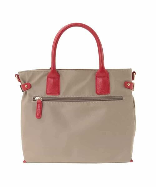 MK MICHEL KLEIN BAG / エムケーミッシェルクランバッグ トートバッグ | [2WAY/撥水加工]異素材ベルトデザインスクエアバッグ | 詳細4