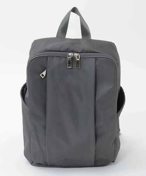 MK MICHEL KLEIN BAG / エムケーミッシェルクランバッグ リュック・バックパック | [撥水]フロントタックコンパクトリュック（グレー）