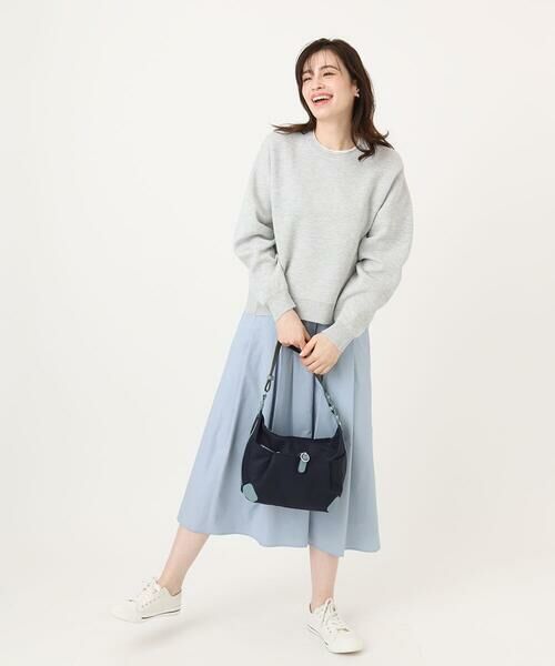 MK MICHEL KLEIN BAG / エムケーミッシェルクランバッグ ショルダーバッグ | [撥水/500g以下の軽量]レザーポイントナイロンショルダーバッグ | 詳細2