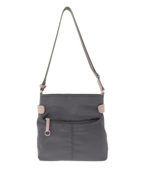 MK MICHEL KLEIN BAG / エムケーミッシェルクランバッグ ショルダーバッグ | [撥水/軽量]アクセントレザースクエアショルダーバッグ | 詳細12