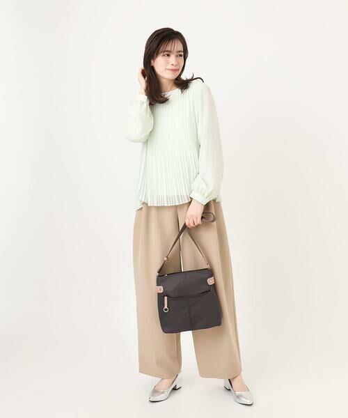 MK MICHEL KLEIN BAG / エムケーミッシェルクランバッグ ショルダーバッグ | [撥水/軽量]アクセントレザースクエアショルダーバッグ | 詳細17