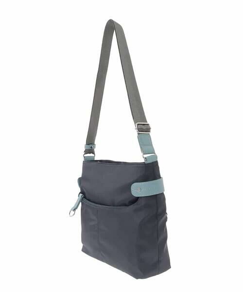 MK MICHEL KLEIN BAG / エムケーミッシェルクランバッグ ショルダーバッグ | [撥水/軽量]アクセントレザースクエアショルダーバッグ | 詳細2