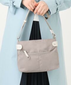 MK MICHEL KLEIN BAG / エムケーミッシェルクランバッグ ショルダーバッグ | [撥水/500g以下の軽量]アクセントレザーコンパクトショルダーバッグ