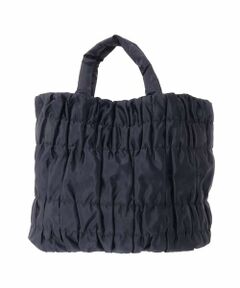 MK MICHEL KLEIN BAG / エムケーミッシェルクランバッグ トートバッグ | [A4収納可/300g以下の軽量]ギャザーデザインナイロントートバッグ