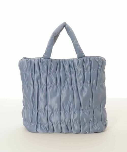 MK MICHEL KLEIN BAG / エムケーミッシェルクランバッグ トートバッグ | [A4収納可/300g以下の軽量]ギャザーデザインナイロントートバッグ | 詳細1