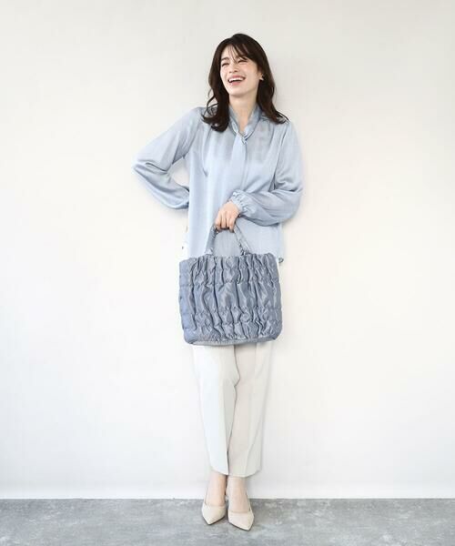 MK MICHEL KLEIN BAG / エムケーミッシェルクランバッグ トートバッグ | [A4収納可/300g以下の軽量]ギャザーデザインナイロントートバッグ | 詳細15