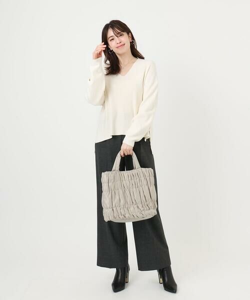 MK MICHEL KLEIN BAG / エムケーミッシェルクランバッグ トートバッグ | [A4収納可/300g以下の軽量]ギャザーデザインナイロントートバッグ | 詳細17