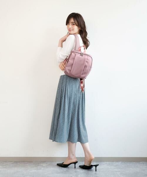 MK MICHEL KLEIN BAG / エムケーミッシェルクランバッグ リュック・バックパック | [撥水]フロントタックデザインミニリュック | 詳細14