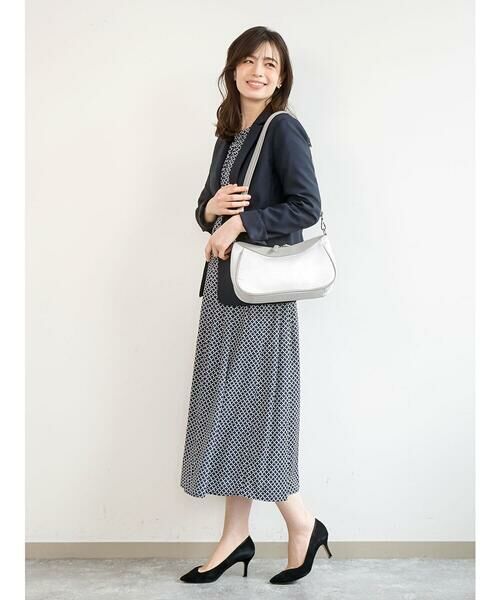 MK MICHEL KLEIN BAG / エムケーミッシェルクランバッグ ショルダーバッグ | [軽量/2WAY]異素材ポイントラウンドショルダーバッグ | 詳細19