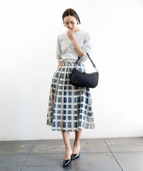 MK MICHEL KLEIN BAG / エムケーミッシェルクランバッグ ショルダーバッグ | [軽量/2WAY]異素材ポイントラウンドショルダーバッグ | 詳細21