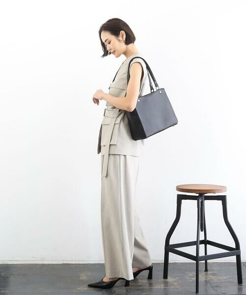 MK MICHEL KLEIN BAG / エムケーミッシェルクランバッグ トートバッグ | [2WAY/A4収納可]メタルポイント牛革トートバッグ | 詳細15