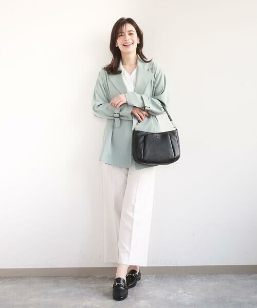 MK MICHEL KLEIN BAG / エムケーミッシェルクランバッグ ショルダーバッグ | [2WAY]切り替えポケット牛革ショルダーバッグ | 詳細15