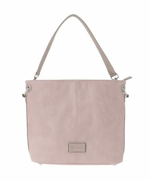 MK MICHEL KLEIN BAG / エムケーミッシェルクランバッグ ショルダーバッグ | [2WAY]メタルタグアクセントショルダーバッグ（ピンク）