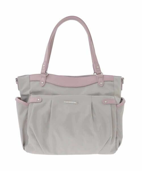 MK MICHEL KLEIN BAG / エムケーミッシェルクランバッグ トートバッグ | [撥水/2WAY/A4収納可]サイドポケットパイピングバッグ | 詳細1