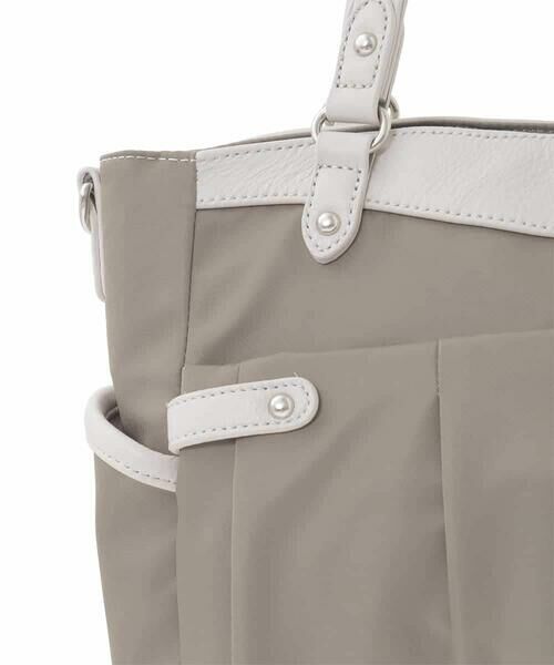 MK MICHEL KLEIN BAG / エムケーミッシェルクランバッグ トートバッグ | [撥水/2WAY/A4収納可]サイドポケットパイピングバッグ | 詳細11