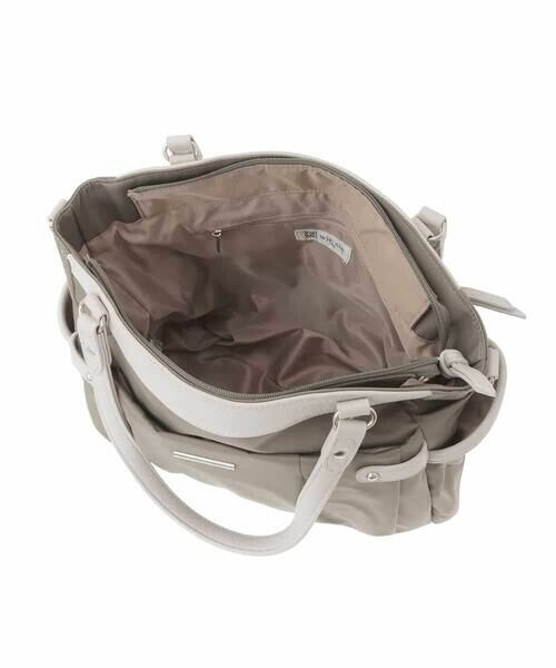 MK MICHEL KLEIN BAG / エムケーミッシェルクランバッグ トートバッグ | [撥水/2WAY/A4収納可]サイドポケットパイピングバッグ | 詳細12