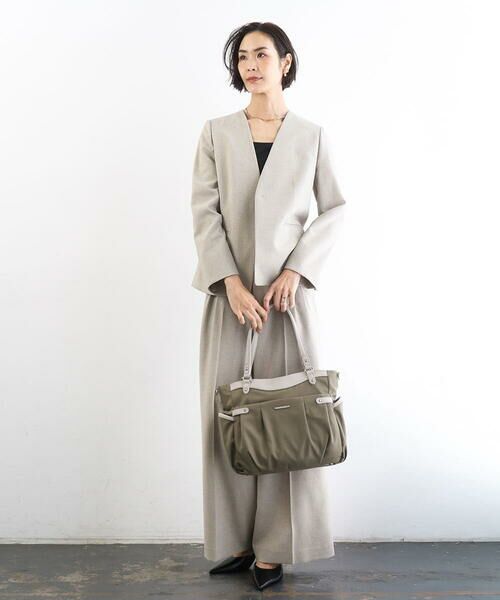 MK MICHEL KLEIN BAG / エムケーミッシェルクランバッグ トートバッグ | [撥水/2WAY/A4収納可]サイドポケットパイピングバッグ | 詳細17