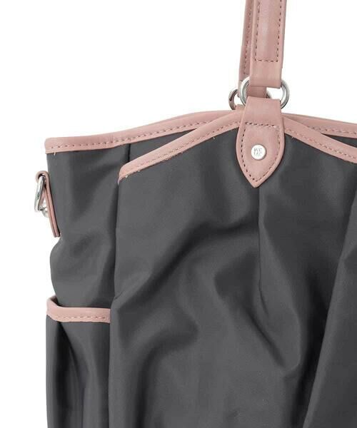 MK MICHEL KLEIN BAG / エムケーミッシェルクランバッグ トートバッグ | [2WAY/撥水/A4収納可]レザージョイントタックデザイントートバッグ | 詳細1