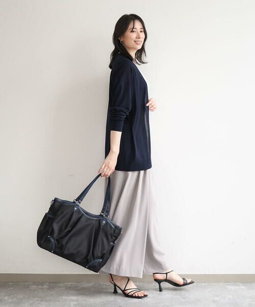 MK MICHEL KLEIN BAG / エムケーミッシェルクランバッグ トートバッグ | [2WAY/撥水/A4収納可]レザージョイントタックデザイントートバッグ | 詳細13