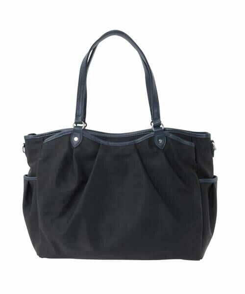 MK MICHEL KLEIN BAG / エムケーミッシェルクランバッグ トートバッグ | [2WAY/撥水/A4収納可]レザージョイントタックデザイントートバッグ | 詳細5