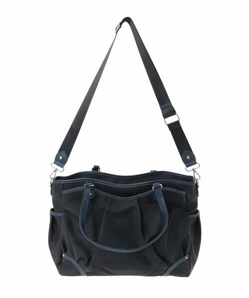 MK MICHEL KLEIN BAG / エムケーミッシェルクランバッグ トートバッグ | [2WAY/撥水/A4収納可]レザージョイントタックデザイントートバッグ | 詳細6