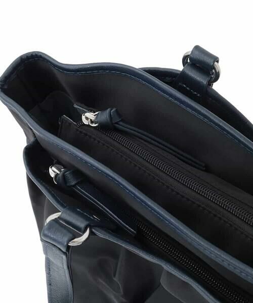 MK MICHEL KLEIN BAG / エムケーミッシェルクランバッグ トートバッグ | [2WAY/撥水/A4収納可]レザージョイントタックデザイントートバッグ | 詳細7