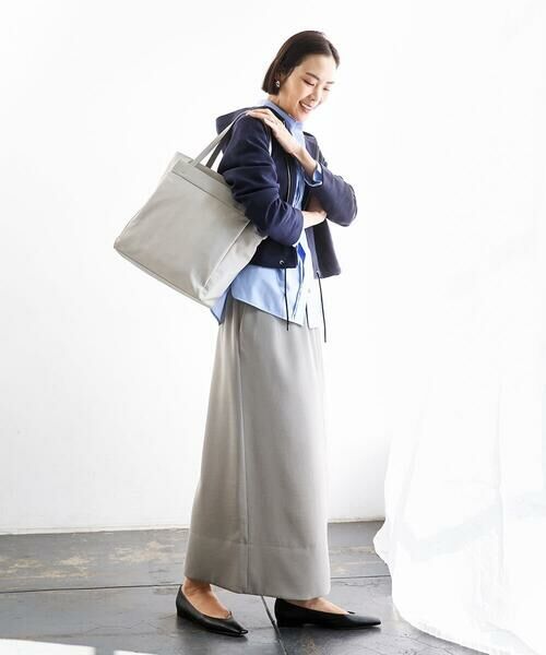 MK MICHEL KLEIN BAG / エムケーミッシェルクランバッグ トートバッグ | [A4収納可]異素材ジョイントスクエアトートバッグ | 詳細17