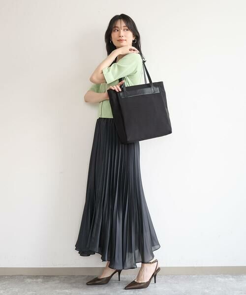 MK MICHEL KLEIN BAG / エムケーミッシェルクランバッグ トートバッグ | [A4収納可]異素材ジョイントスクエアトートバッグ | 詳細19